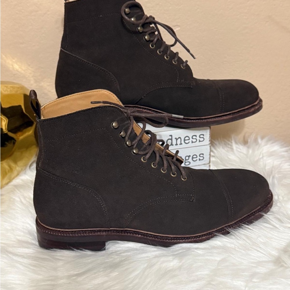 Meermin Dark Brown Suede Boots